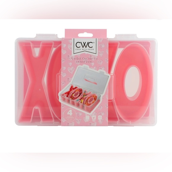 CWC Cook With Color Pink XOXO Snack Box Organizer - Picture 3 of 7